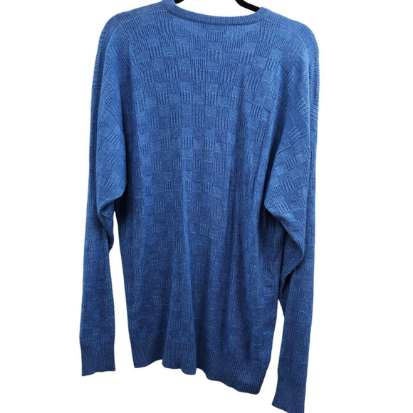 Clan Douglas Sweater Blue Cashmere Silk Large Scotland - Picture 2 of 9